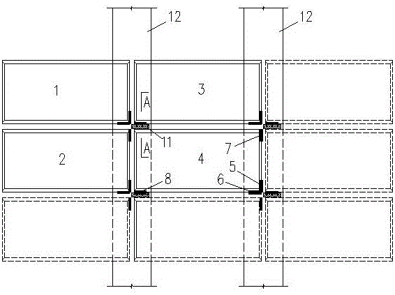 钢边框轻型屋面板的四点安装连接结构的制作方法