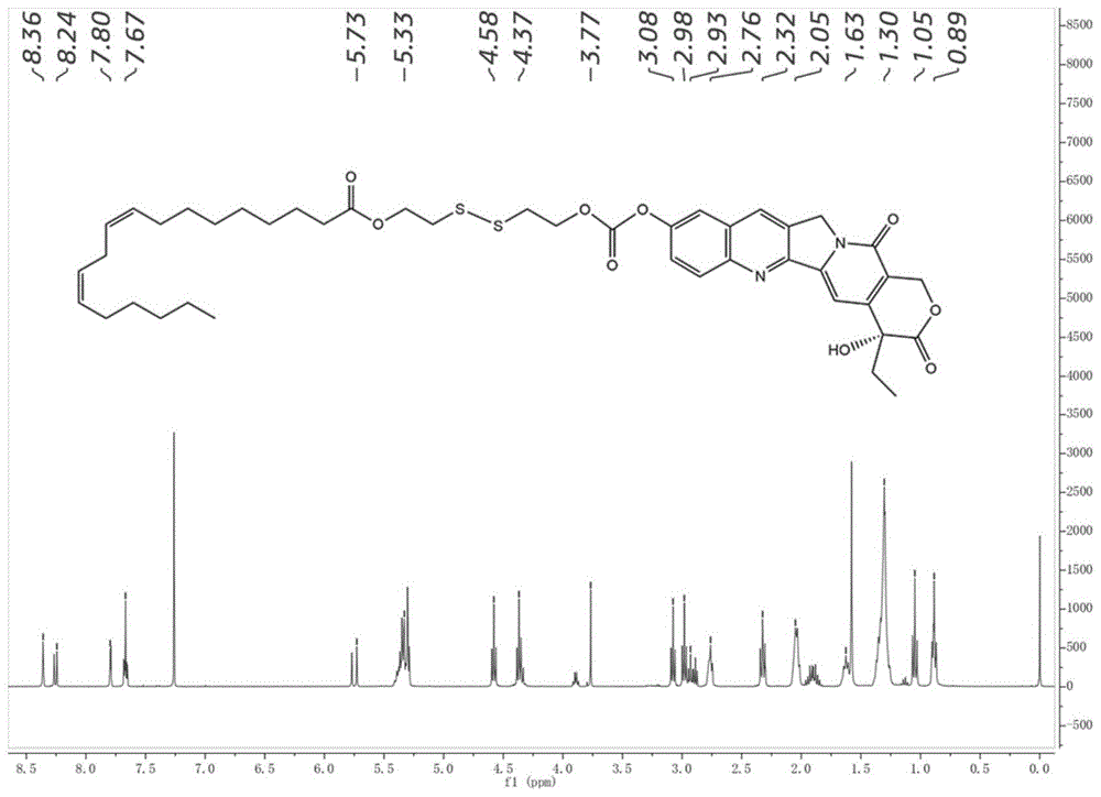 羟基喜树碱亚油酸酯小分子前药及其自组装纳米粒的构建的制作方法