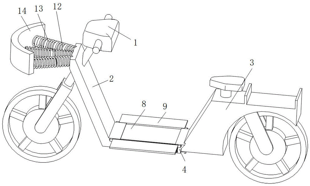 一种用于电动自行车的车体结构的制作方法