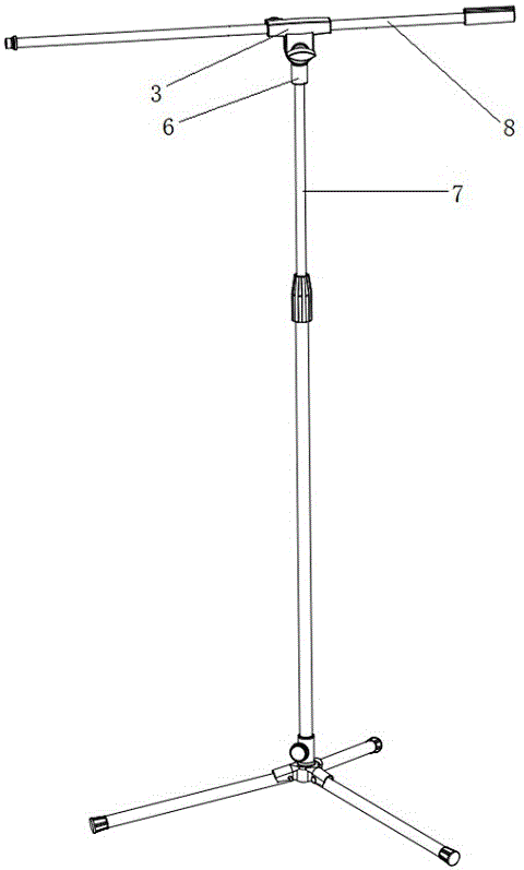 一种防松麦克风支架连接装置及包括其的麦克风支架的制作方法