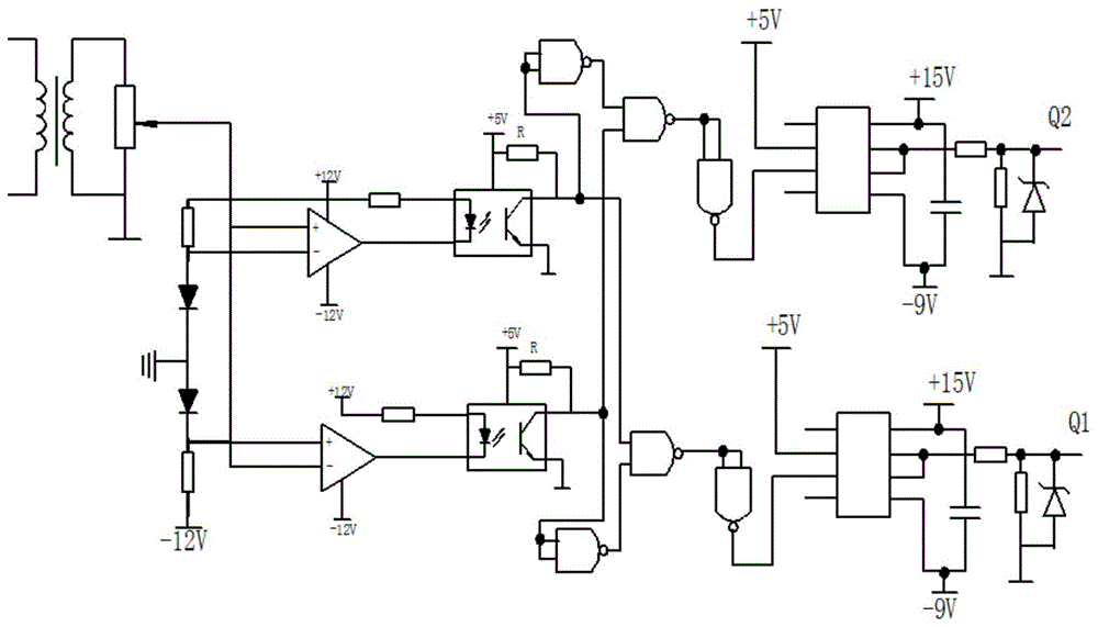 非同步变压器相位检测的交流斩波器续流功率管驱动电路的制作方法