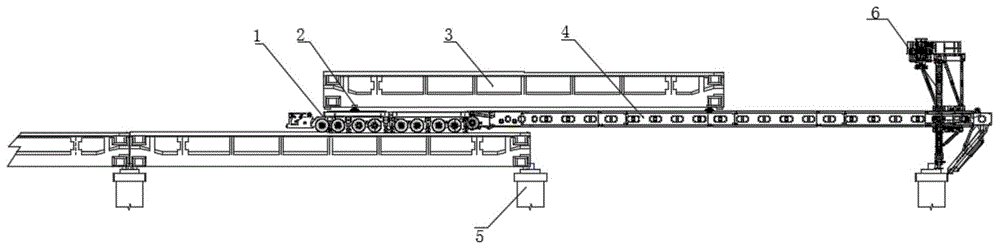 一种运梁车转向架与架桥喂梁机构一体化的装置的制作方法