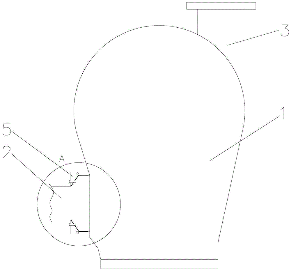 一种煤气通风机接口结构的制作方法