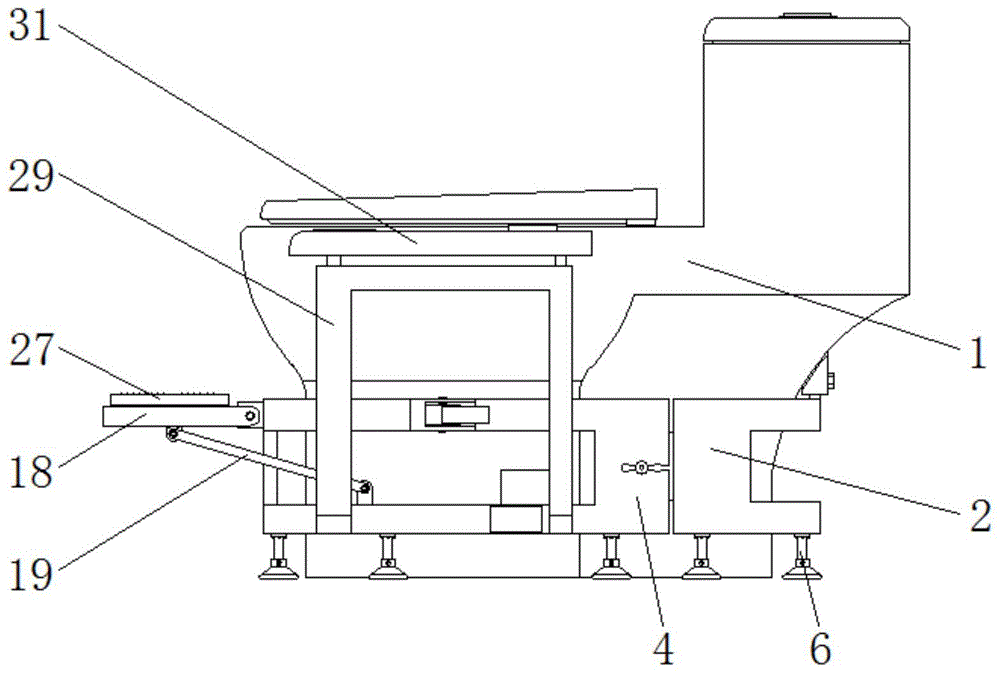 一种具有辅助垫脚结构的收纳式家用马桶的制作方法