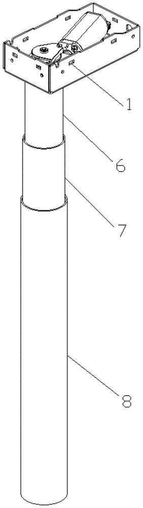 一种三节式圆管升降柱的制作方法