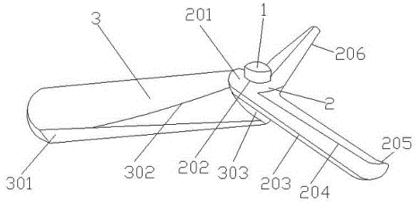 一种含砂多彩漆搅拌桨叶的制作方法