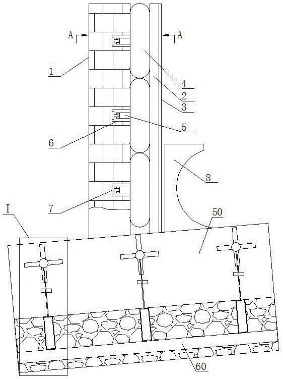 一种废弃轮胎建造的抗泥石流砌体结构的制作方法