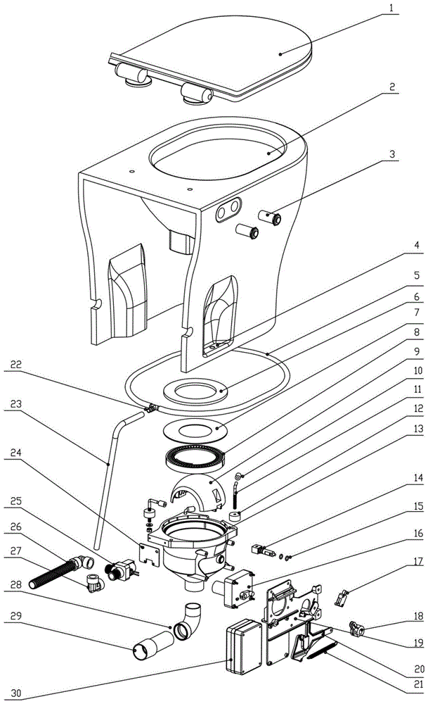 一种电动球阀真空马桶的制作方法