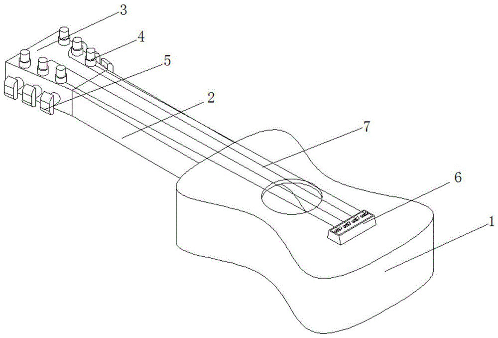 一种琴弦便于拨动的吉他的制作方法