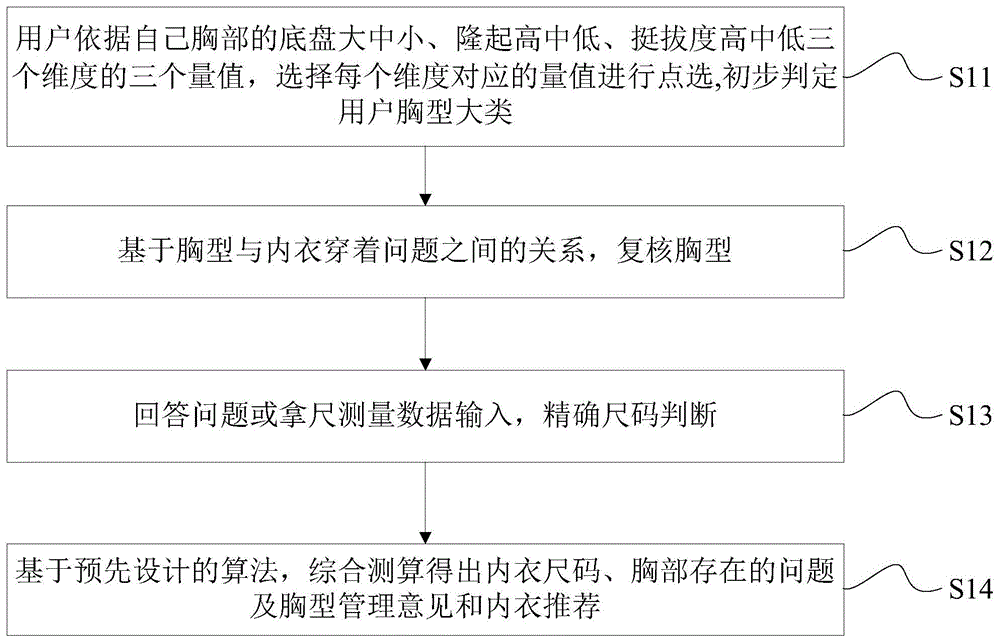 基于数据测量的胸部尺码测算方法及系统与流程