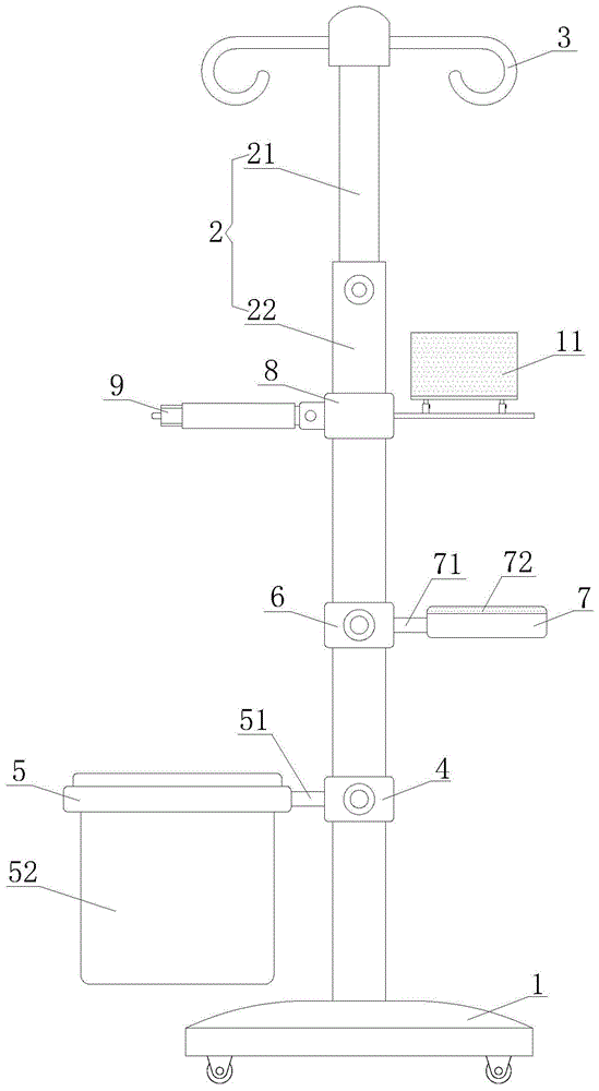 一种护理用多功能输液架的制作方法