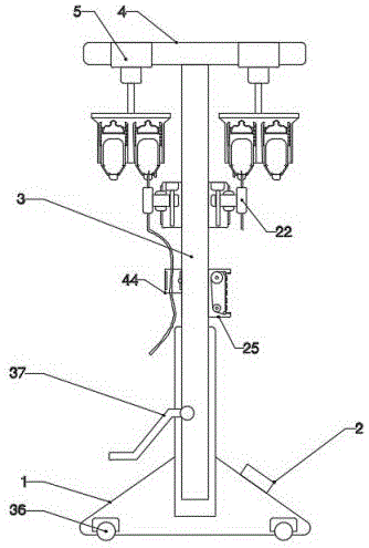一种可多人使用的输液架的制作方法