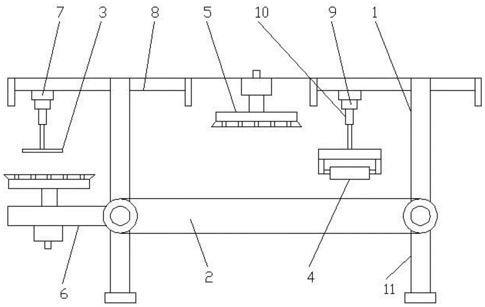 一种眼镜胶板制造输送机构的制作方法