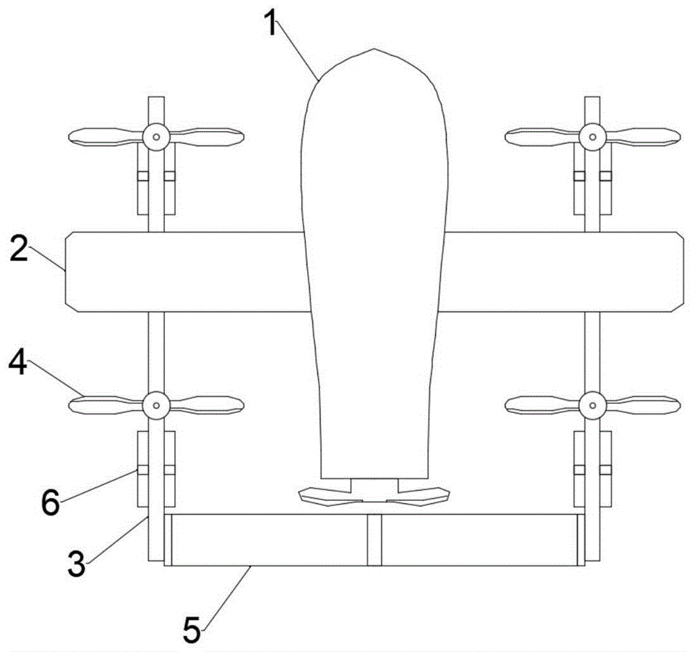 一种激光垂起固定翼无人机安全气囊结构的制作方法