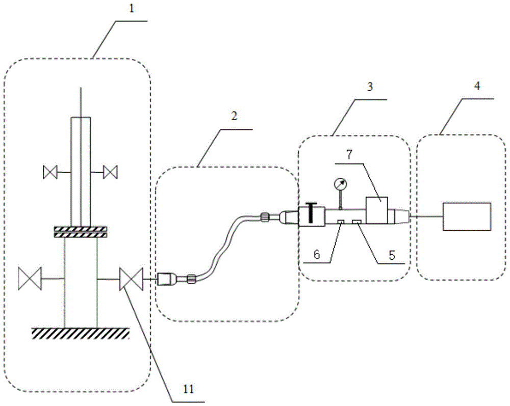 一种受限井口安全快速测量油井液面的装置的制作方法