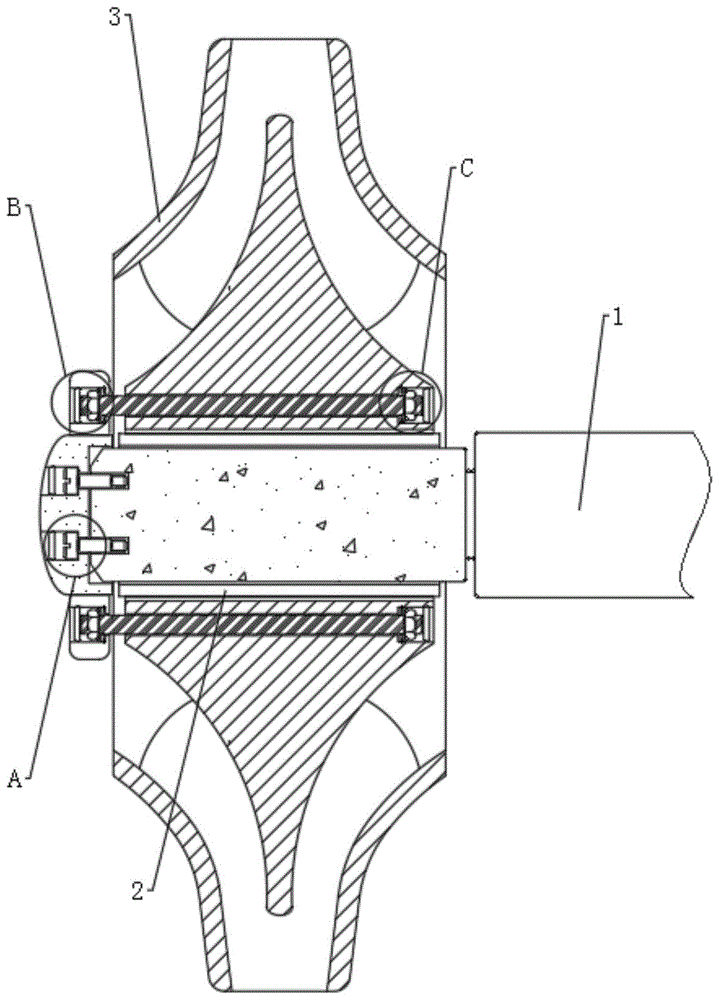 一种提高给水泵泵轴和叶轮连接牢固性的连接结构的制作方法