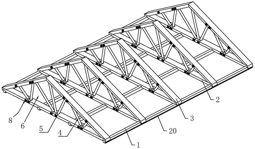 桁架钢网格式屋架结构的制作方法