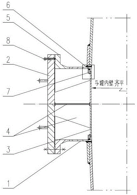 一种内浮顶罐带芯人孔的制作方法