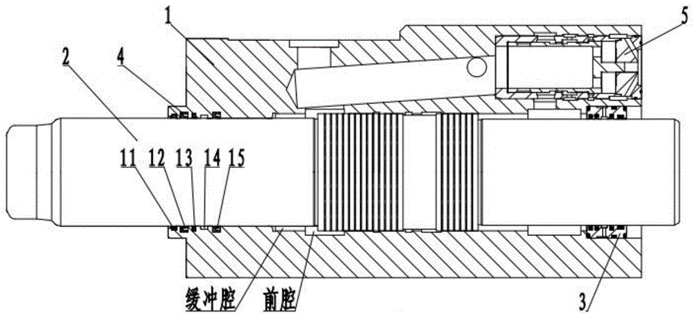 一种液压破碎锤中缸体密封结构的制作方法