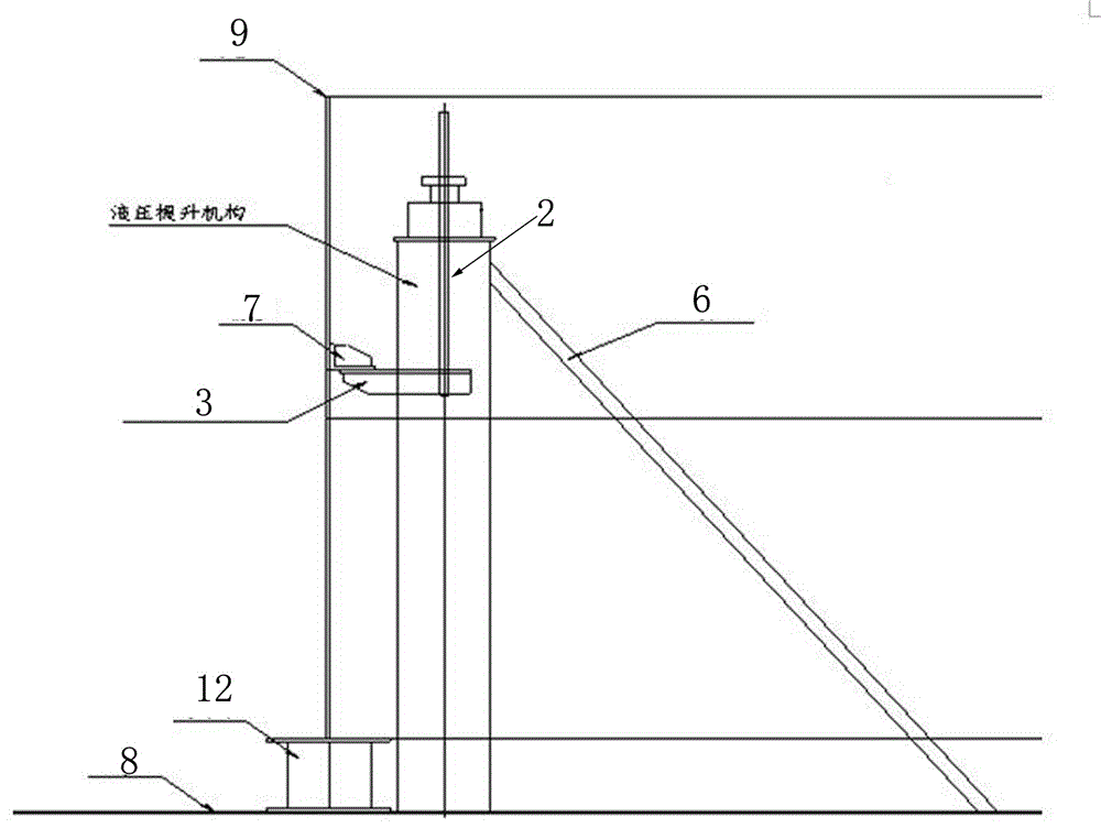 脱硫塔变径段液压顶升倒装装置的制作方法