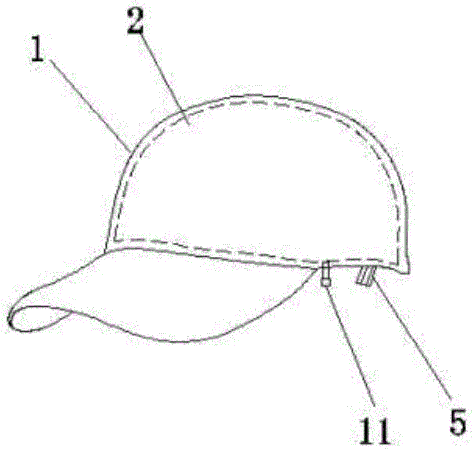 一种带气囊头盔的帽子的制作方法