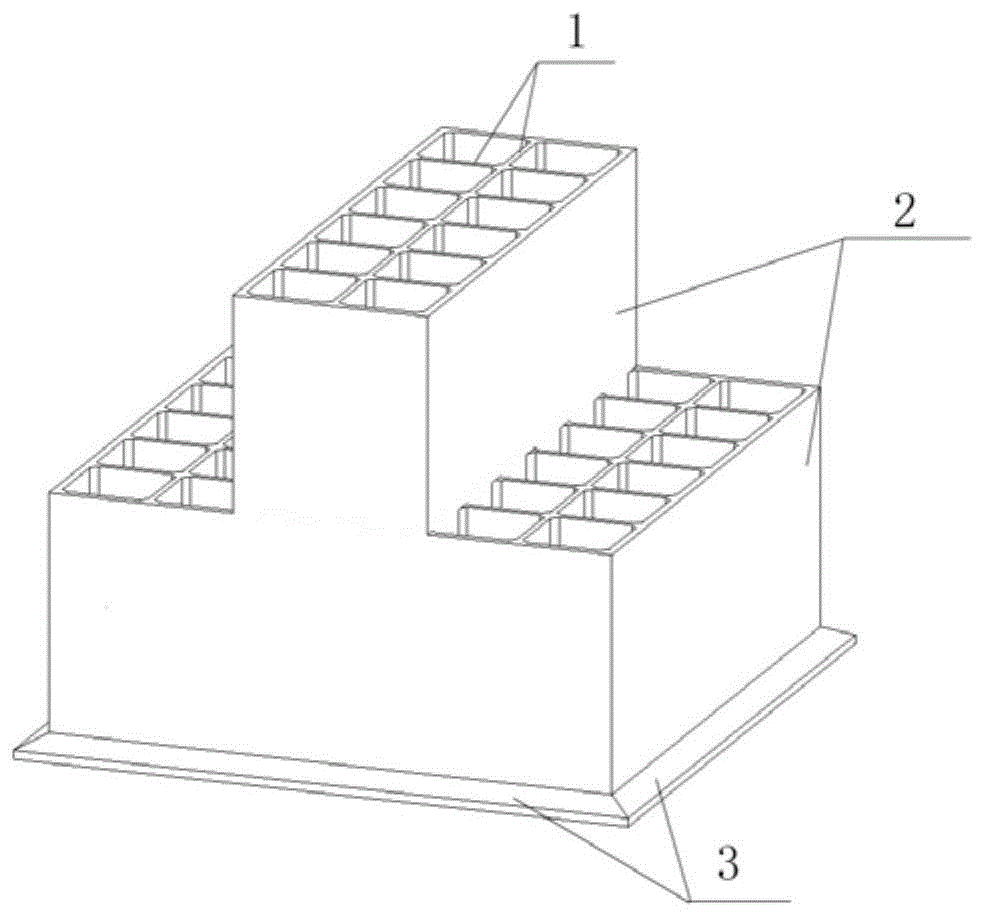 阶梯式沉箱结构的制作方法
