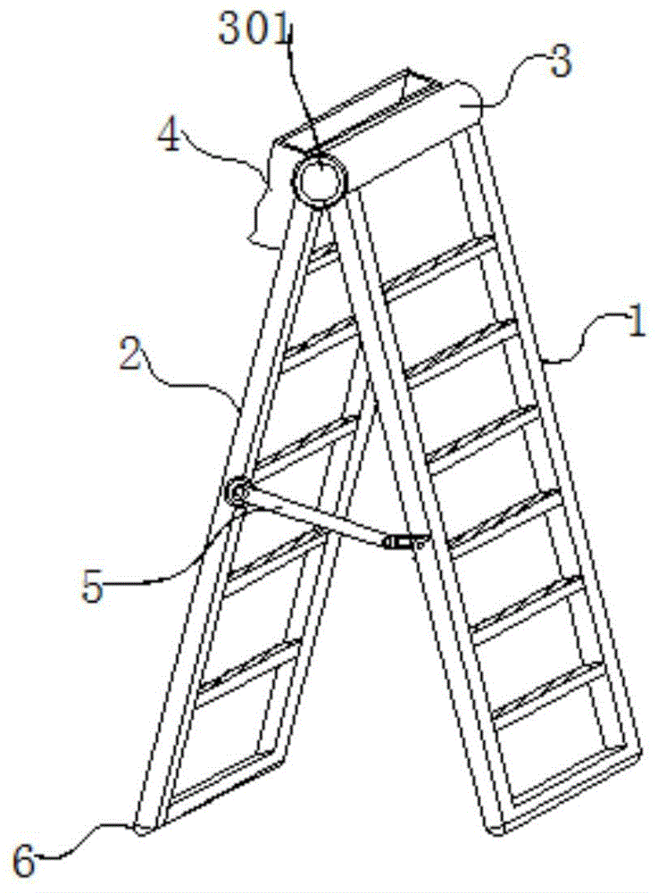 一种安全性较高的铝合金人字梯的制作方法