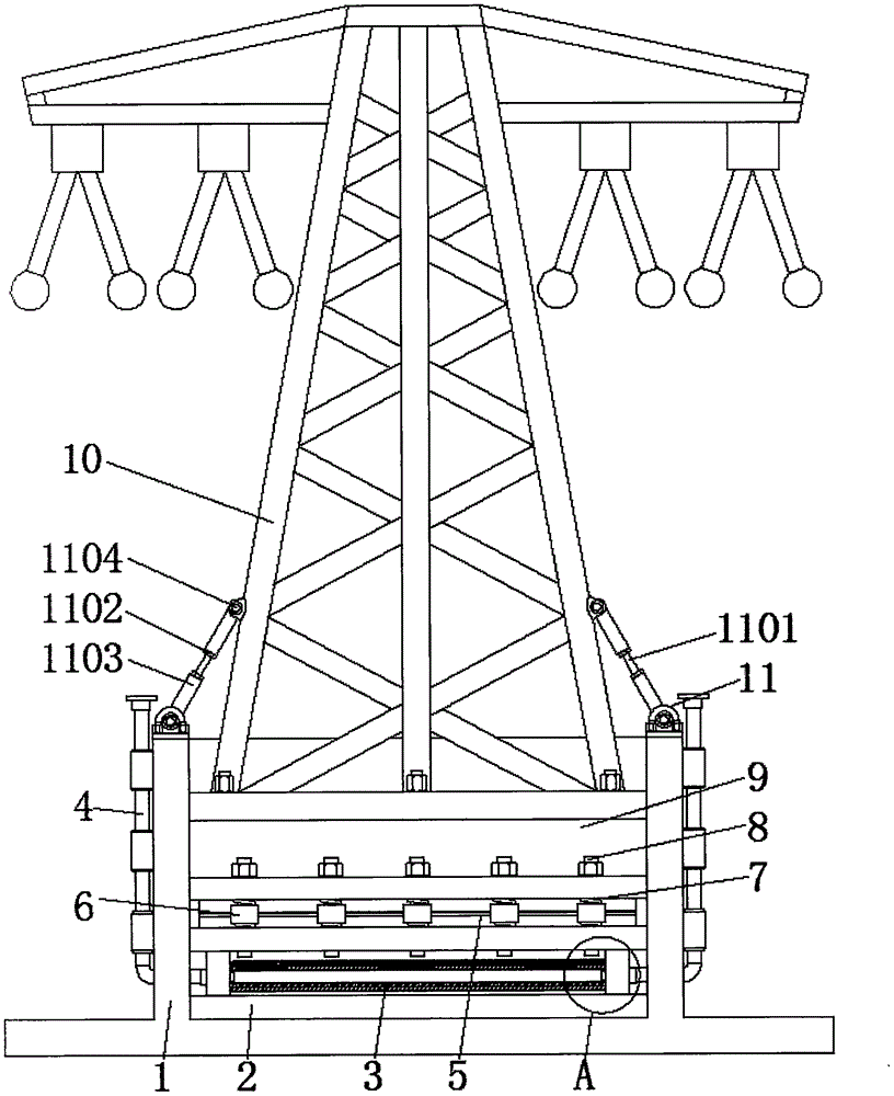 一种具有稳定结构底座的电力铁塔的制作方法