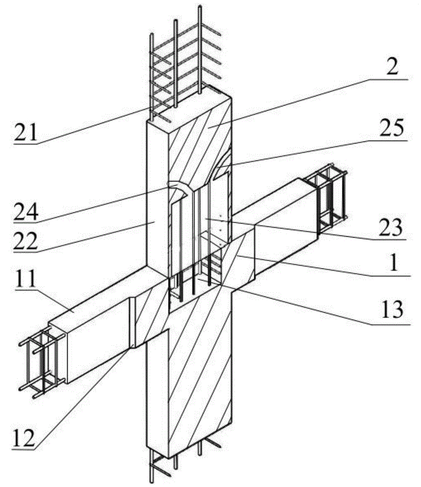 本实用新型涉及装配式建筑技术领域,具体涉及一种装配式框架梁柱节点