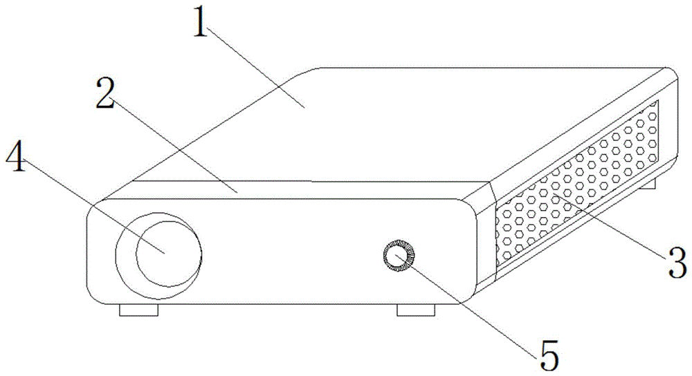 一种镜头凹陷式投影仪使用后镜头的清理保护装置的制作方法
