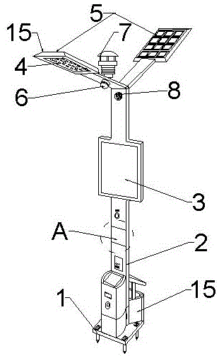 具体防护结构的建设工程照明用路灯的制作方法