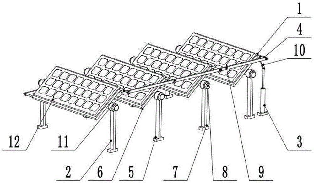 一种太阳能光伏跟踪支架阵列的制作方法