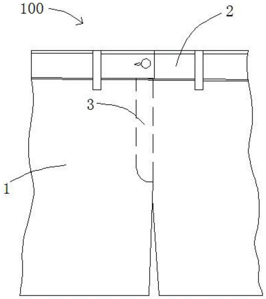 一种裤子的拉链门襟的结构的制作方法