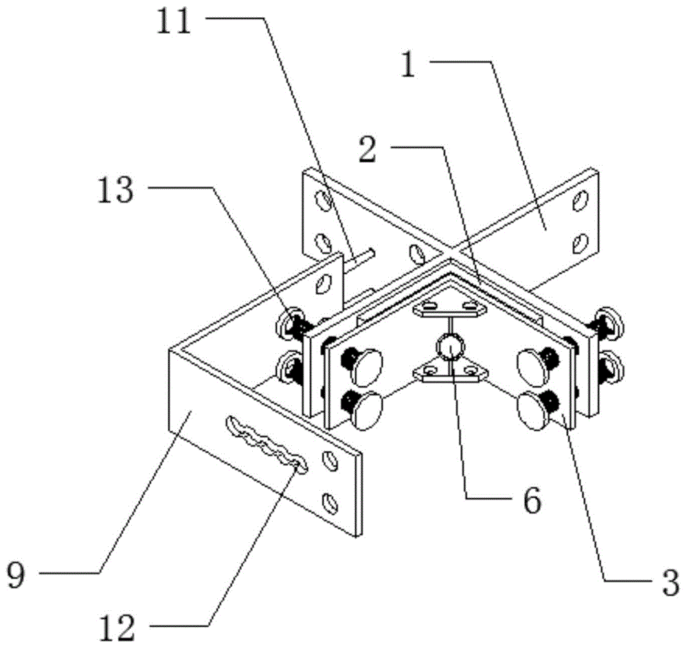 一种用于四角钢组合铁塔的拉线施工孔夹具的制作方法