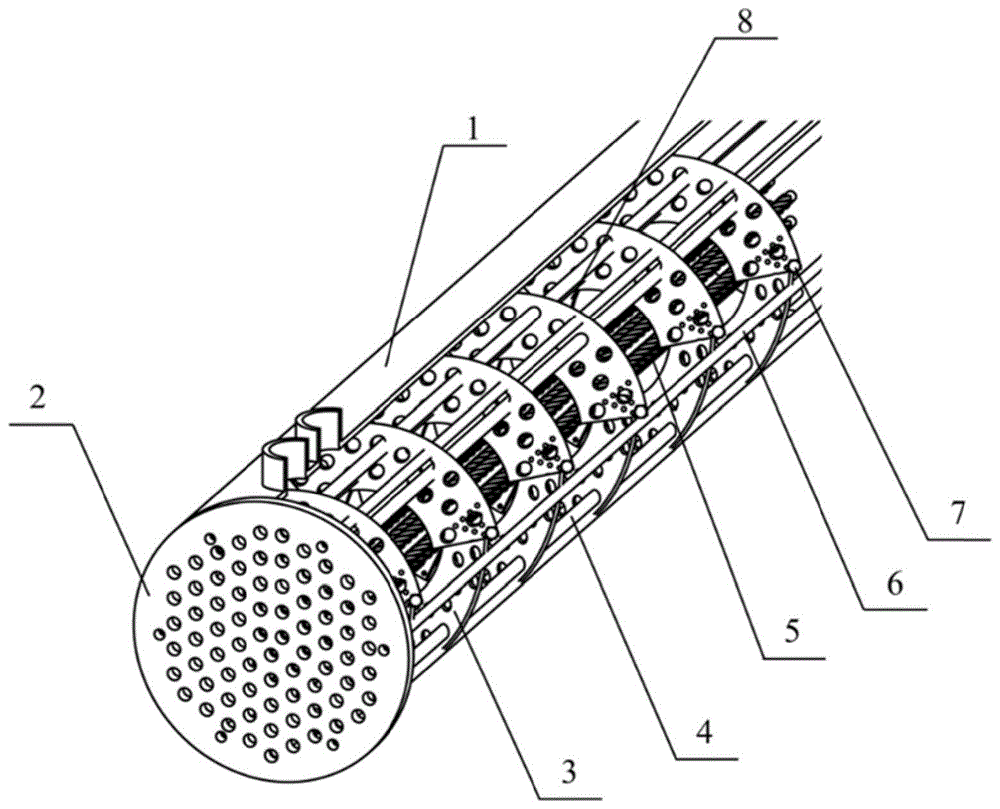 一种具有变螺距螺旋槽纹管的螺旋折流板换热器的制作方法
