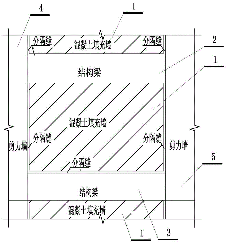 一种混凝土填充墙与现浇结构同步施工结构的制作方法