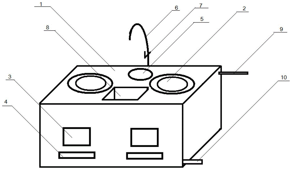 一种带洗碗池的燃炉的制作方法