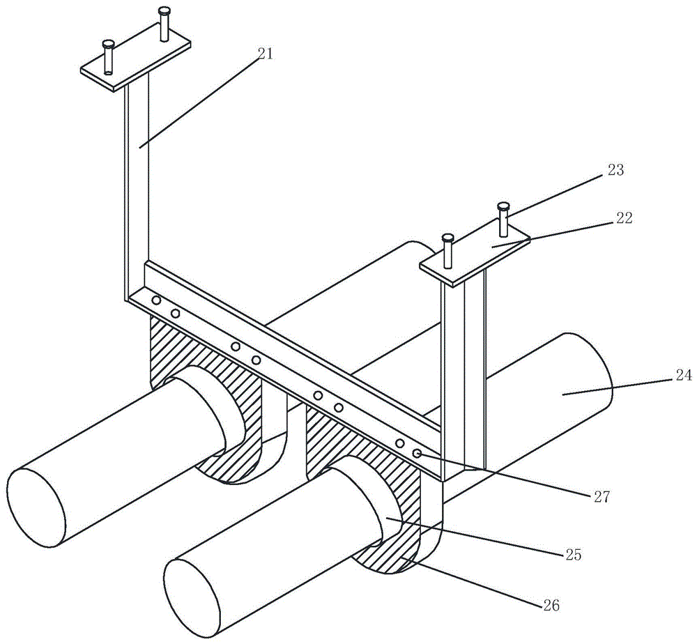 水平管道固定支架体系的制作方法