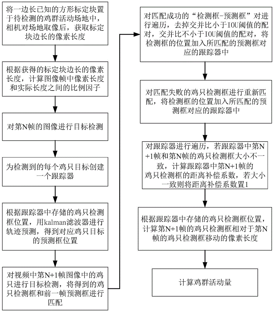 一种基于多目标跟踪的鸡群活动量实时估算方法及系统与流程