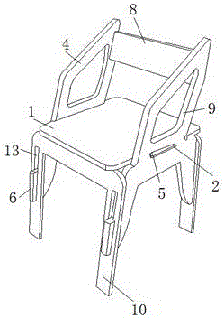 一种平面化的可拆装的木质嵌插座椅的制作方法