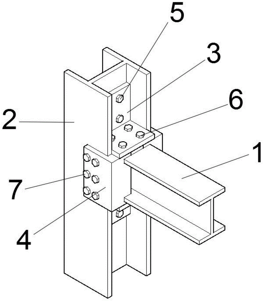 h型钢梁和h型钢柱被用作主要承重构件,连接h型钢梁与h型钢柱的节点起