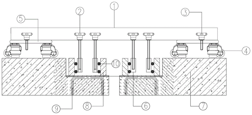 预埋装配式伸缩缝超长安装悬吊调平定位系统的制作方法