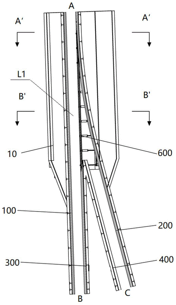 一种用于悬挂式单轨的道岔结构的制作方法