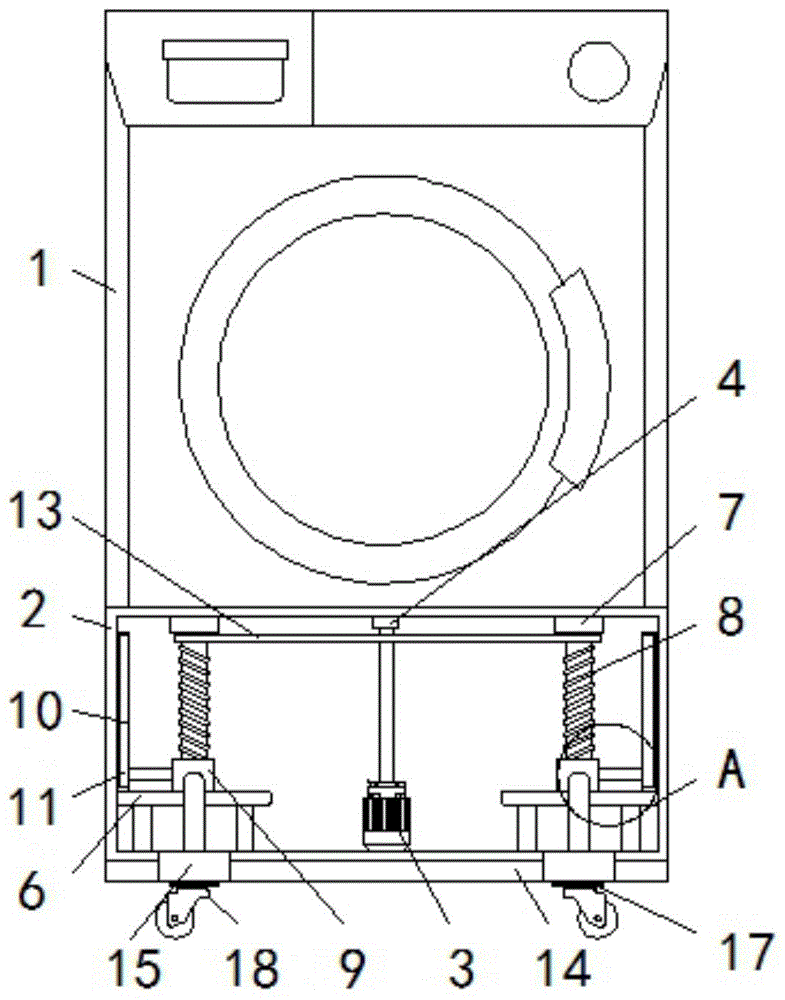 一种洗衣机用具有自动伸缩功能的滚动轮的制作方法