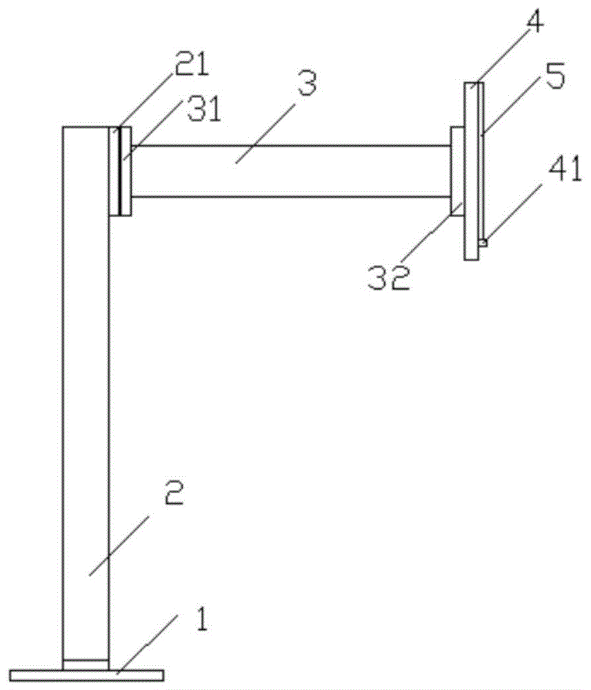 一种验布平台激光计米装置支架的制作方法