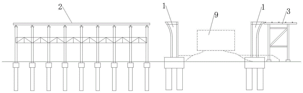 一种钢桁梁及框架墩钢横梁搭建施工方法与流程