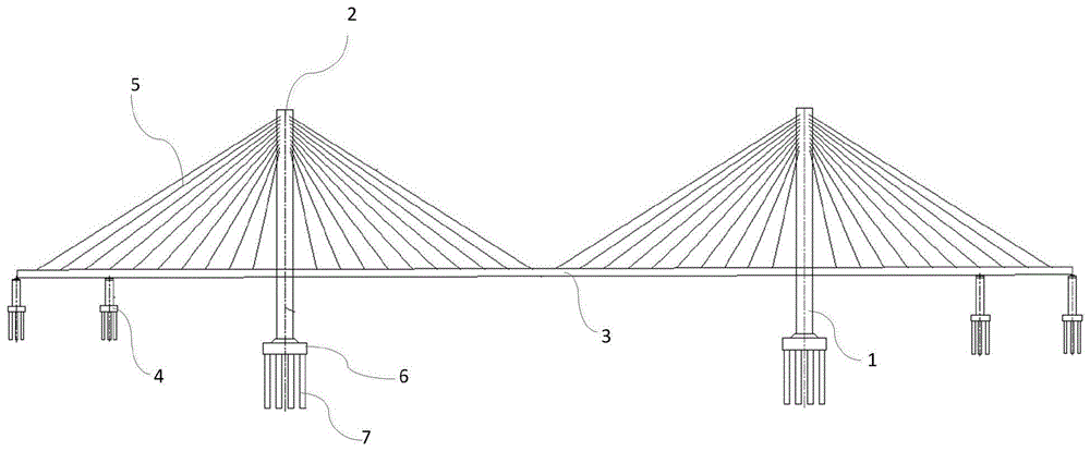 一种联塔分幅四线铁路斜拉桥的制作方法