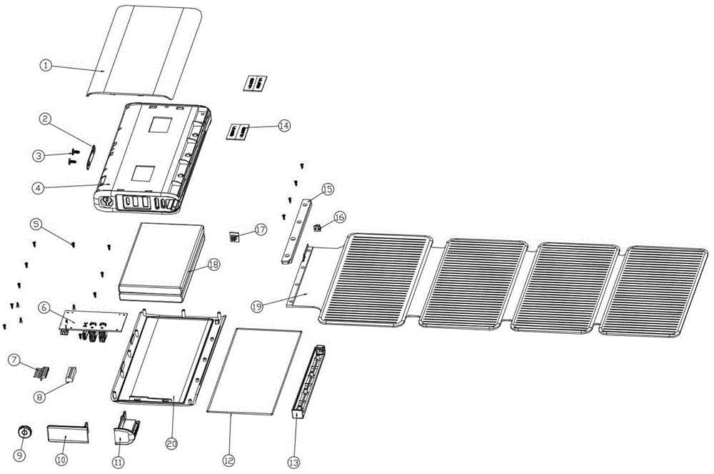 一种具有可拆卸太阳能板的移动电源的制作方法
