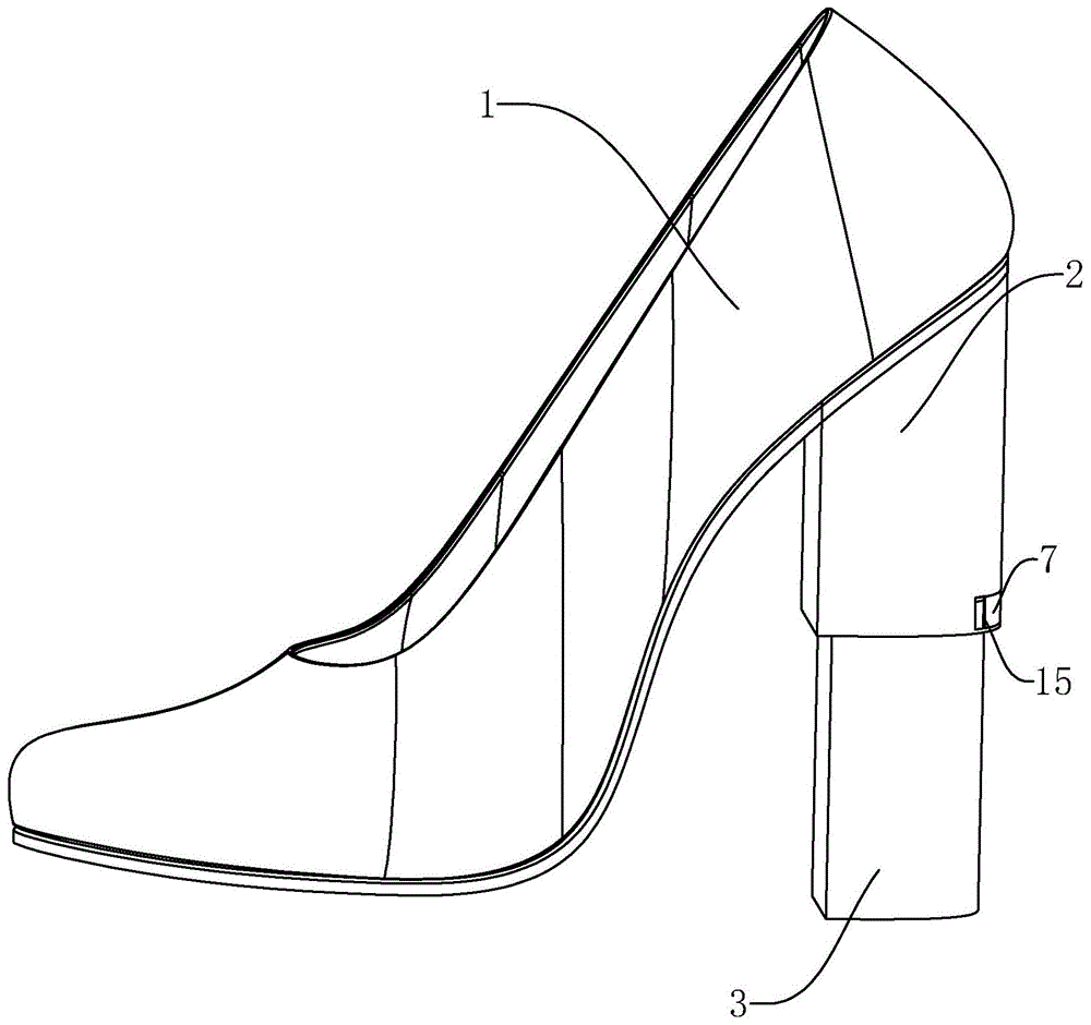 一种可调节高度的女鞋的制作方法