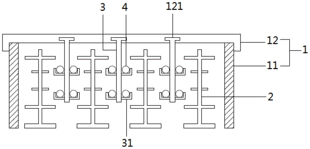 一种汽车部件挂具的表面处理线防潮储存装置的制作方法